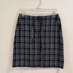 The Limited Plaid Cotton Skirt